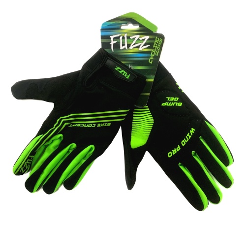 Перчатки 08-202823 неопрен, WIND PRO, черно-неон зеленые, утепленные, длинные пальцы, р-р M, для сен