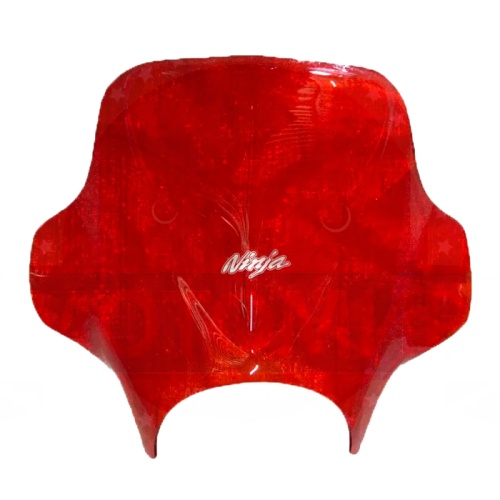 Щиток ветровой "Ninja" (КРАСНЫЙ) оргстекло, круг.фара (креп. на фару)