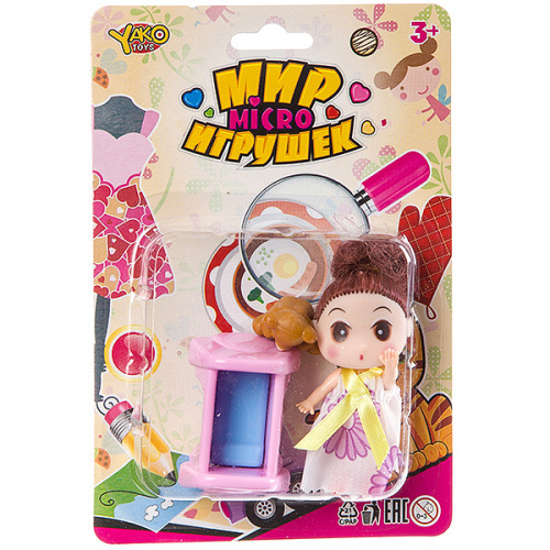 Кроватка Мир Micro игрушек с куколкой и медвежонком, M76