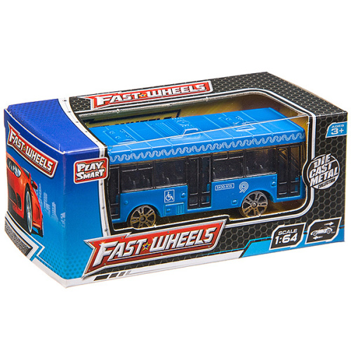 Металлический травмай, автобус Fast Wheels М1:64 Play Smart