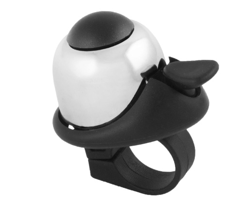 Звонок 5-420142 алюм./пластик мини D=36мм громкий и долгий звук (на блистере) БЕЛЫЙ M-WAVE