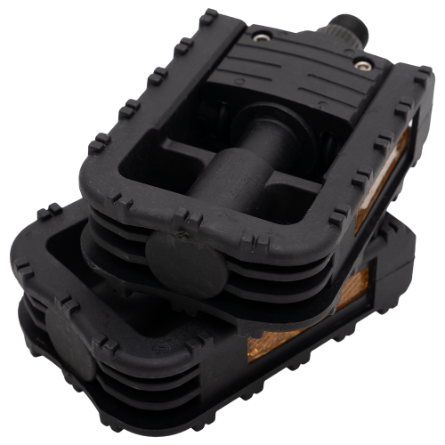 Педаль «HENGCHI» "MTB/CITY- складная" пластиковая с катафотом (модель: JD-43) Резьба крепления М14,29х1,27мм. (9/16"х20tpi)