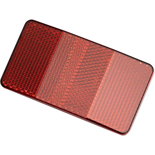 Катафот красный с гайкой, широкий, 94 мм x 50 мм для велосипедов