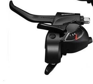 Перекл-ль TOURNEY ASTTX800LBL 2-8308 шифтер+торм. ручка (2пальца) 3скор. левый, без упаковки, черный SHIMANO
