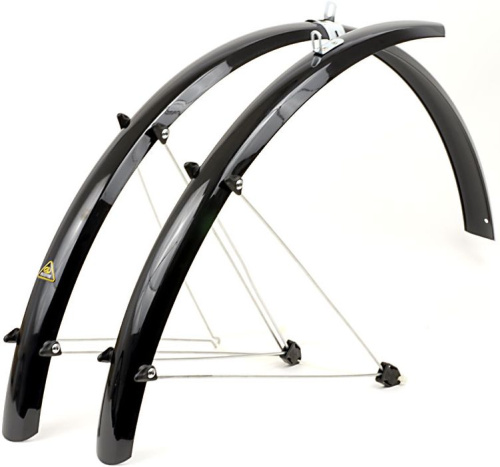 Крылья 8-16100505 металлопласт. AXP-12-28/45 Blk 28"х45мм, перед. 650мм, зад. 1100мм, черные AUTHOR (Италия)