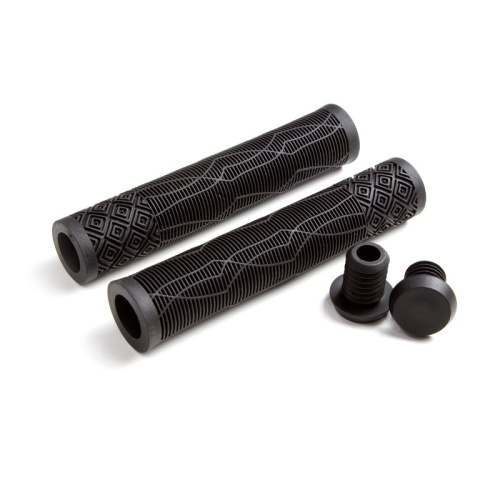 Ручки .С132 на руль 3-484 резиновые 168мм, пластик. заглушки черные CLARKS