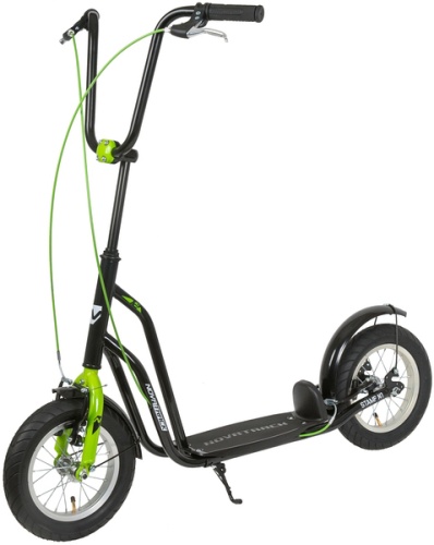 12STAMPN1.BK20 Самокат для детей Novatrack STAMP N1, ручные тормоза V-brake, крылья, дропаут, черный