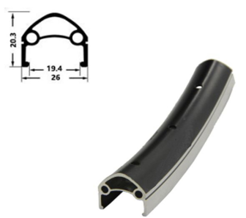 Обод 26" 00-180941 H35231 двойной с инд.износа (559х26/19,4х20,3мм 36отв.) черный