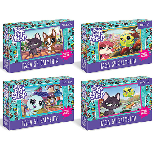 Пазл Мини Littlest Pet Shop (54 элемента) Прогулки по городу, в ассортименте, 04424