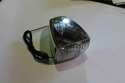 Фара под динамо JY-058 хром с лампочкой 6v