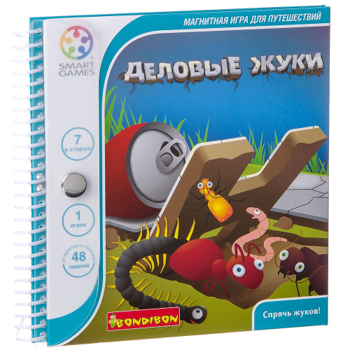 Деловые жуки - магнитная компактная игра для путешествий Bondibon SMARTGAMES
