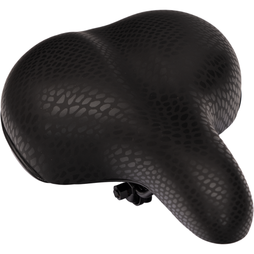 Седло велосипедное YW-AZ-1093, 240х210мм, широкое, с пружинами, с замком