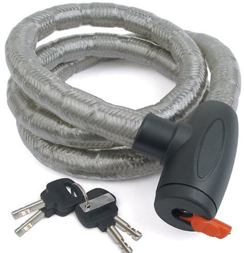 Замок 8-17060901 вело ACL-80 22х1000мм с защ. колпачком (12) неоновая оплетка AUTHOR