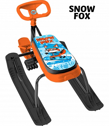 Снегокат Тяни-Толкай с удлиненным сиденьем, с автоматической рулеткой Snow Fox