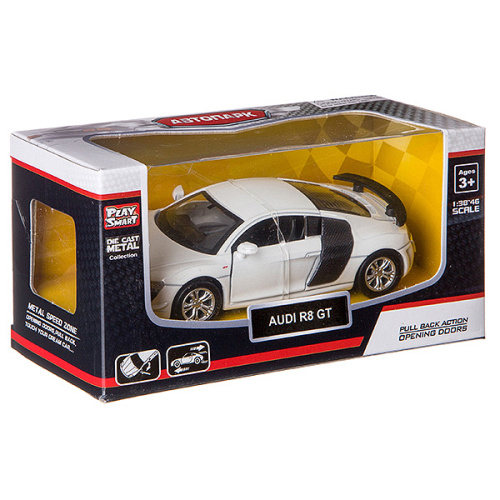 Металлическая инерционная машинка Play Smart Audi R8 GT, 1:43, 6637
