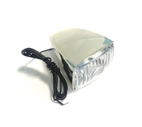 Фара под динамо JY-058 хром с лампочкой 6v