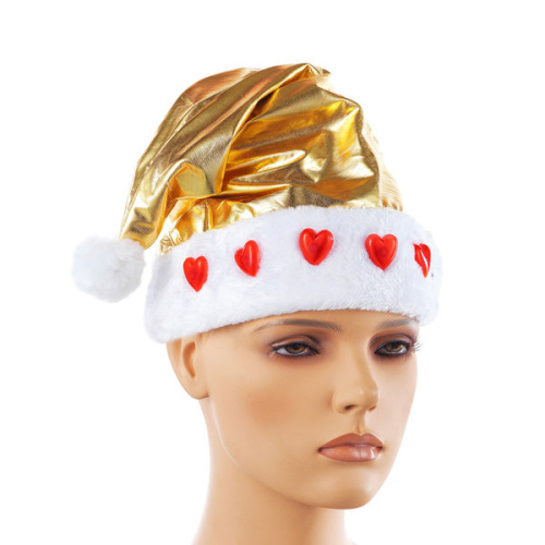Новогодняя шапка Снегурочки с сердечками