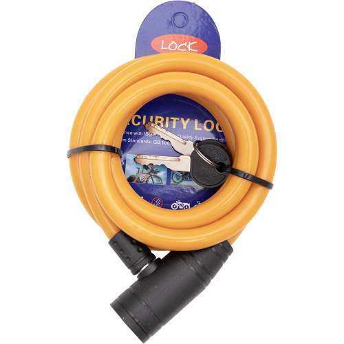 Противоугонный тросовый замок Ø−12мм. L-1400мм. (цвета в ассортименте)