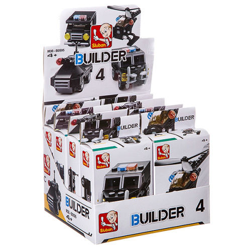 Набор конструкторов SLUBAN, Builder D/B 8 шт.Вренная техника 4 вида M38-B0595
