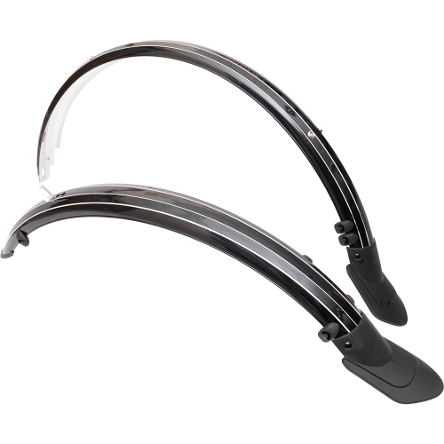 Крылья 5-386031 эласт. и гибкий пластик 28"х45мм удлин. с усами зад. с резин. брызговиком черные M-W