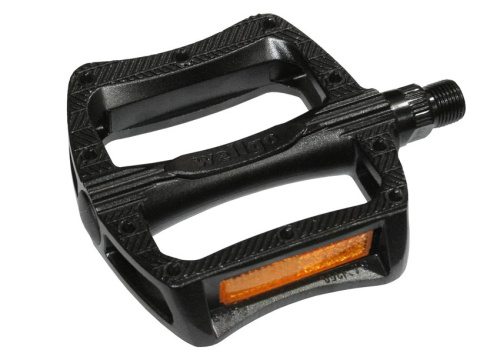 Педали 6-190428 алюминиевые B-121 широкие ось Cr-Mo, черные WELLGO