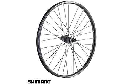 Колесо 26" заднее, двуст. пист. алюм. обод, 32сп, вт. Shimano HBTX505, Х823426