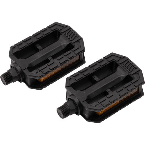 Педали детские, чёрный пластик (резьба крепления М12,4/12,7 х 1,25мм.)