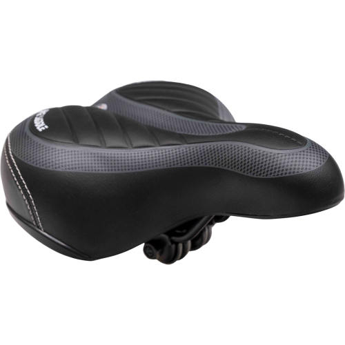 Седло велосипедное YW-AZ-125, 250х210мм, широкое, мягкое, с эластомером, с замком