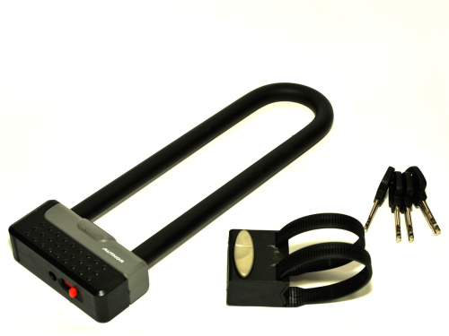 Замок 8-17064020 скоба вело/универс. U-обр. AUL CliffSM 50х230мм закал. прут. 15мм (6) черный AUTHOR