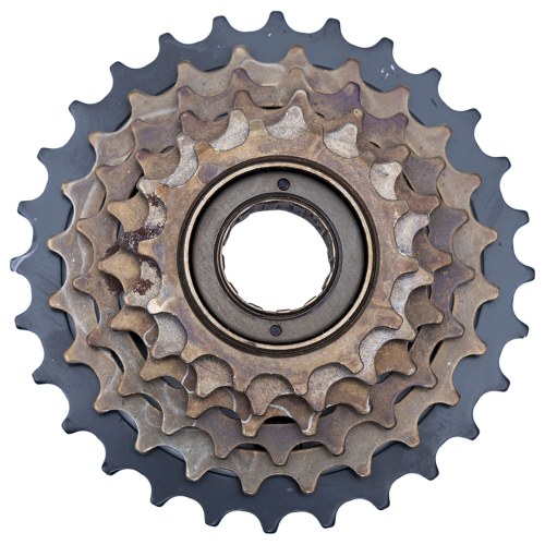 Звездочка вело задняя EDX6, (шестерик),  большая звезда черного цвета,дизайн Shimano   (уп-ка 50 шт)