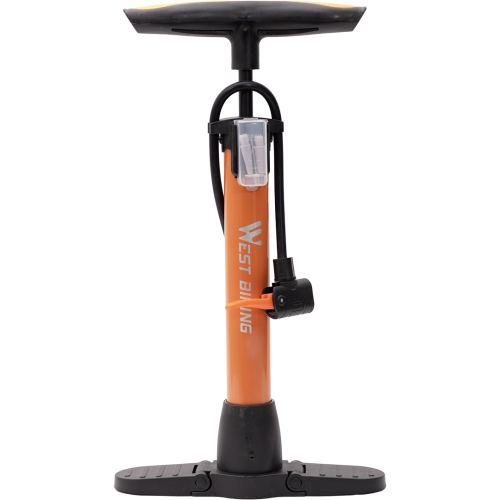 Насос ручной напольный велосипедный  42х320мм, универсальные насадки+игла, West biking арт. 0711126