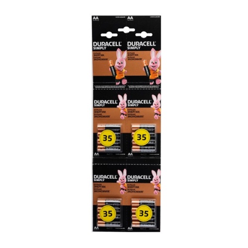 Батарейка LR6 Duracell 4x4BL отрывной