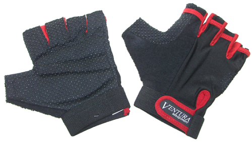 Перчатки 5-719970 гель/лайкра дышащ. антискольз. р-р М (5) цв. в ассорт. с петельками VENTURA