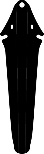 Крыло-щиток 00-190873 задний 26"-29" крепление под седло, ширина 95мм, длина 340мм, гибкий пластик, с хомутом, черный