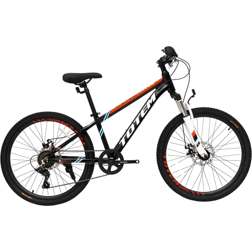 Велосипед TOTEM 1100 24" D (24" 21ск рост 12") 2023 черный/красный