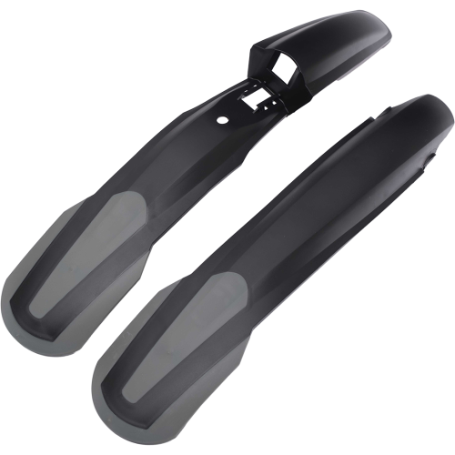 Крылья 00-170280 пластиковые 26-28" перед. в трубу вилки, зад. на подсед. штырь. черно-серые HORST