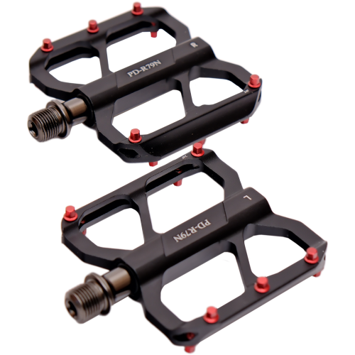 Велосипедные педали PD-R79N-1,  нейлоновый композит хроммолибденовой осью,  антискользящие шипы