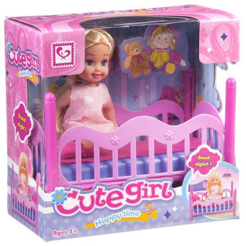 Набор игровой Cute Girl с куколкой в кроватке