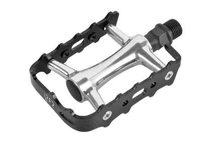 Педали RFR Standard PRO, алюм, со стальной рамкой, серебр.-черные, код 14149