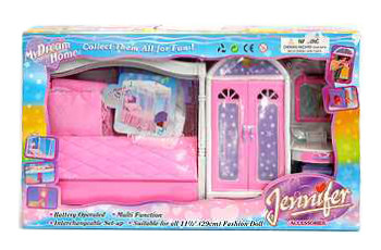 Игровой набор кукольной мебели Jennifer Accessories Спальня (свет, звук), 2027