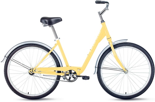 Велосипед FORWARD GRACE 26 1.0 (26" 1 ск. рост. 17") 2022, бежевый, IBK22FW26694