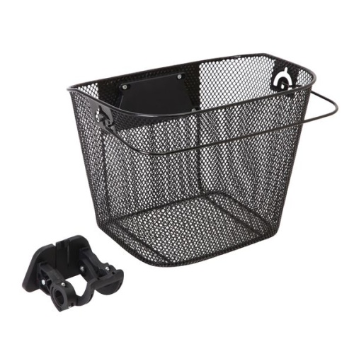 Корзина HT-114 с крепежом, на эксцентрике, съёмная, размер 35х25х26.5 см, черная (для 26") Х54020