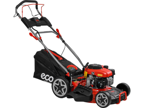 Газонокосилка бензиновая ECO LG-645E самоходная (4 л.с., шир. 46 см, самоходная, электростарт, мульчир., стальн. корпус, травосборник 60 л)