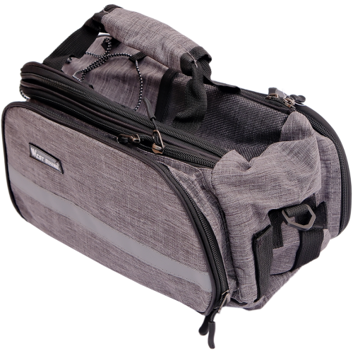 Велосипедная сумка на багажник 30х23х17, полиэфир, 2 внешних раскладных кармана, West biking арт. 0707209