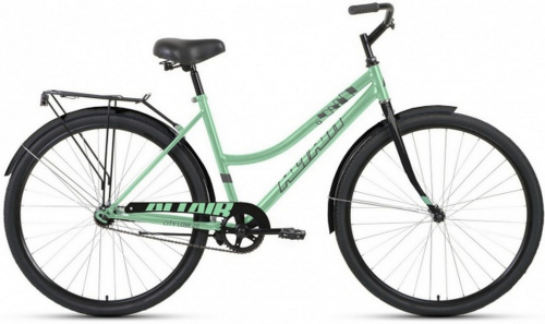 Велосипед ALTAIR CITY LOW 28 (28" 1 ск. рост. 19") 2023, мятный/черный, RB3C8100FXMTXBK