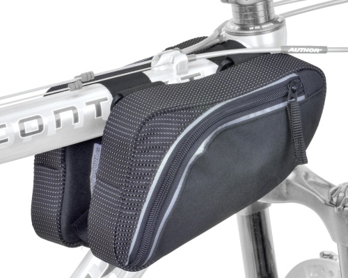 Сумка под раму AUTHOR A-R281, 8-15001080, GSB front двойной передний треуг. V=2х0.6л, черная