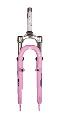 Вилка 24" Zoom CH-327E, резьбовая, шток 125мм, под V-брейк, розовая