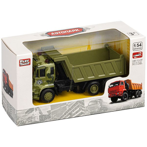 Металлическая инерционная машина самосвал, Автопарк 1:54 6511D