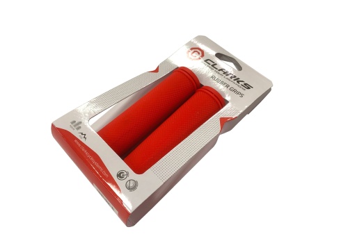 Ручки .С98-130 на руль 3-379 резиновые 130мм красные CLARKS