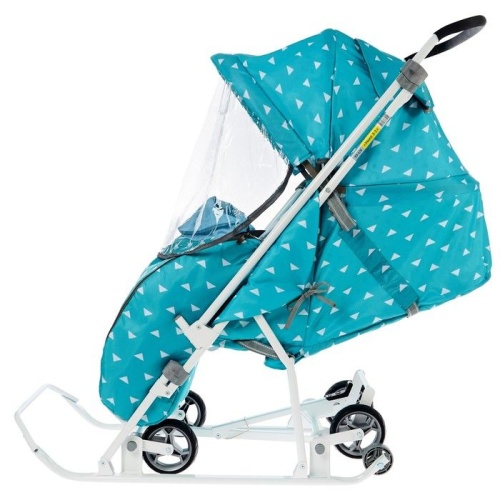 Санка- коляска Умка 3-1, АРТ. УЗ-1/6  бирюзовый  с треугольником